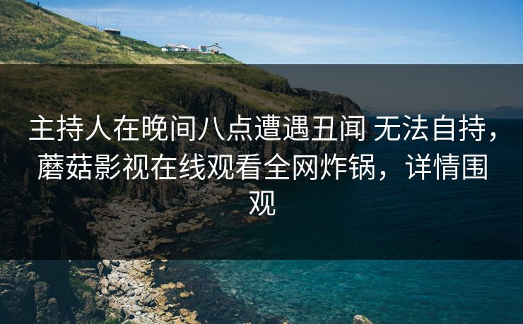 主持人在晚间八点遭遇丑闻 无法自持，蘑菇影视在线观看全网炸锅，详情围观